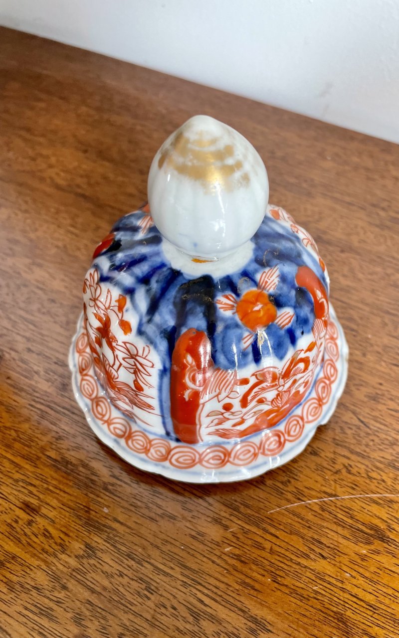 Antique Shaped Imari Vase with Lid - Image 6